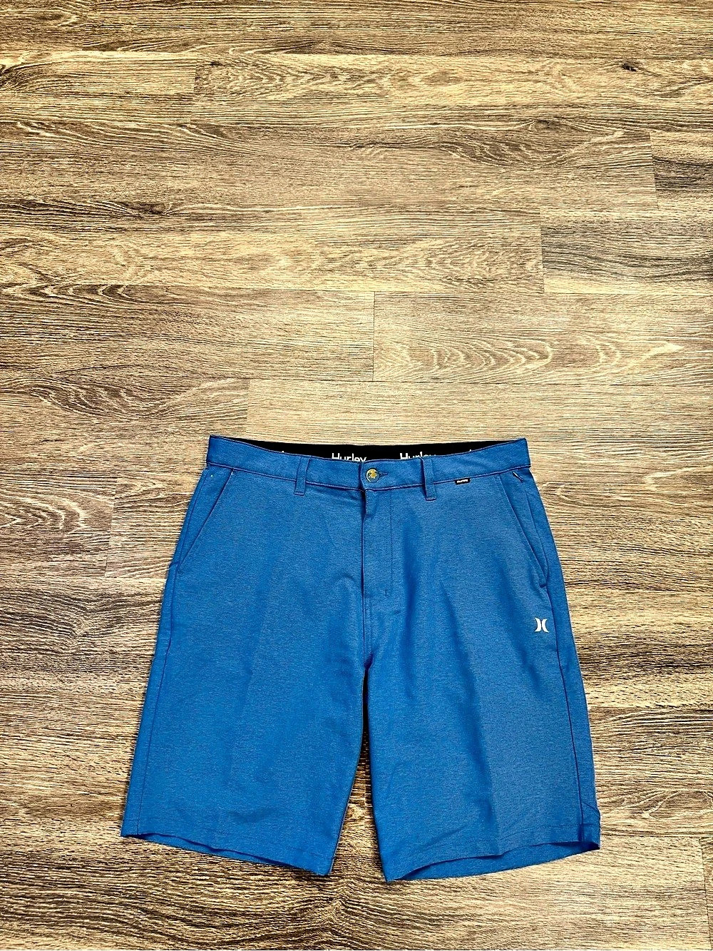 Hurley Men’s Size 34 Blue Heather Hybrid Walk Shorts Stretch Quick Dry 9”